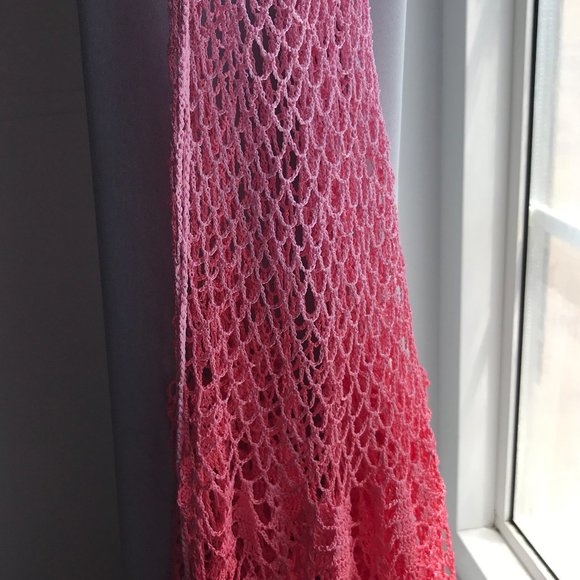 Majora Pink Ombre Crochet Poncho - OS - Picture 8 of 8
